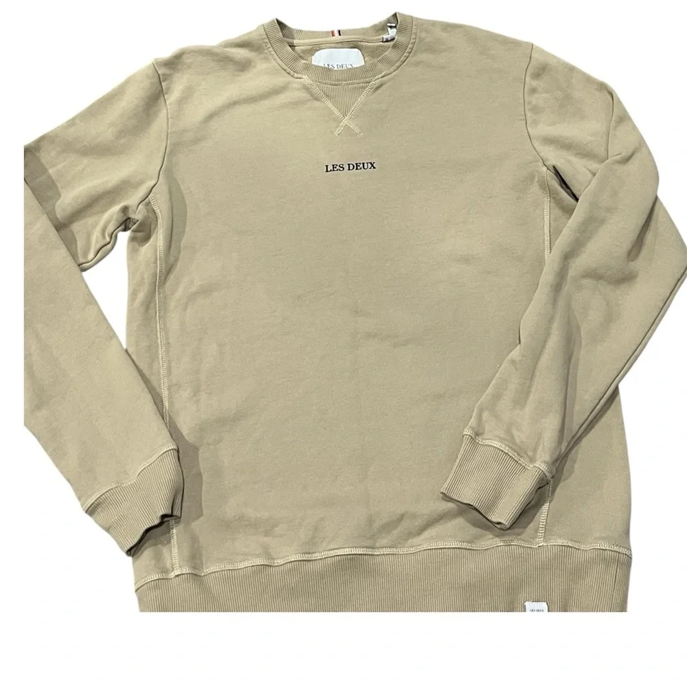 Les Deux Men's Beige round Crewneck Sweater XS Portugal